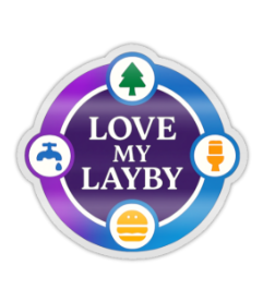 a pic of the car sticker of Love my Layby logo