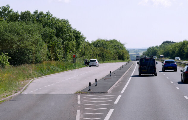 a typical layby in the UK