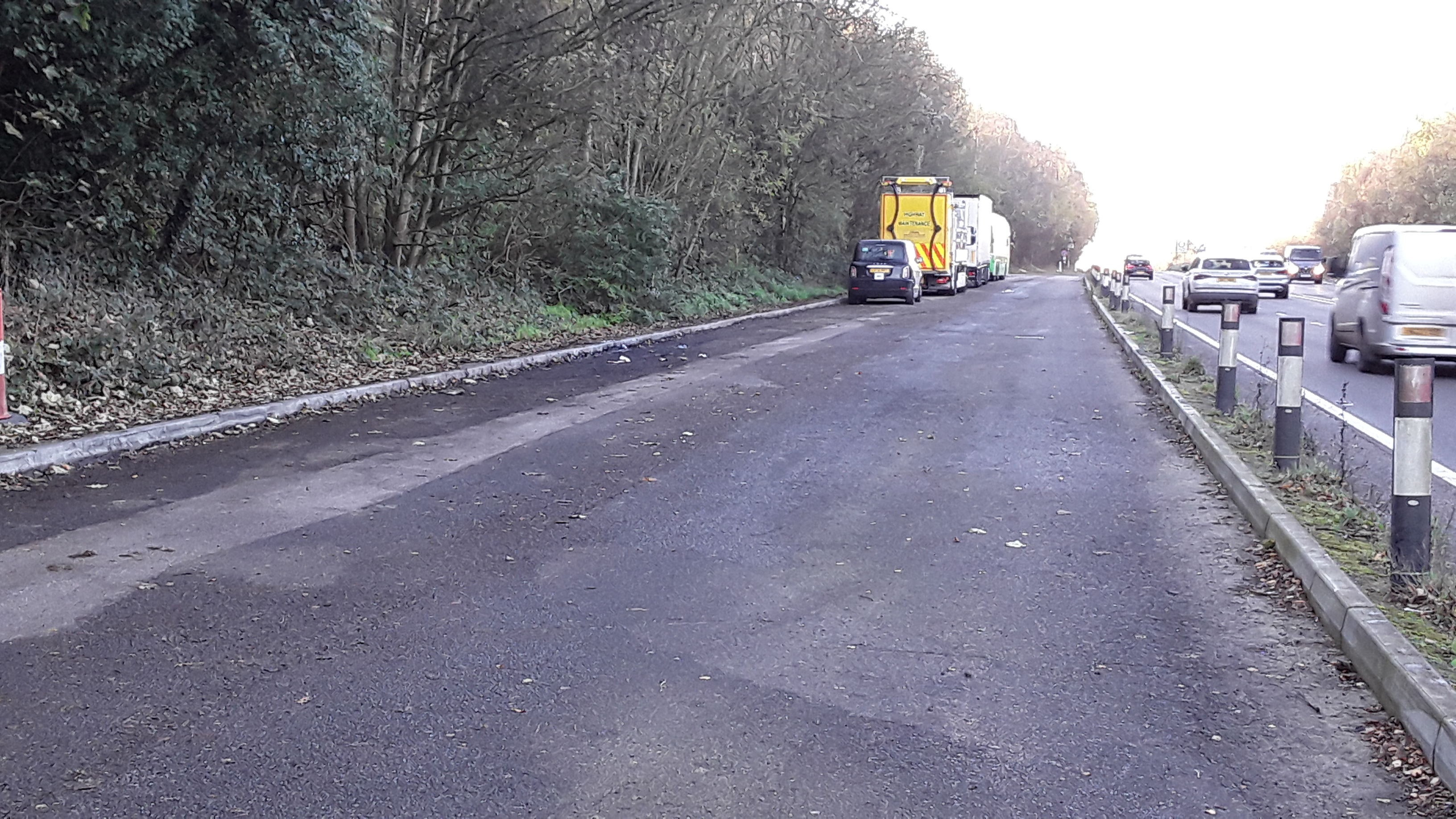 photo of layby on West Kingsdown road