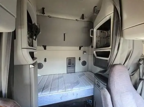 a picture inside a modern truck cab