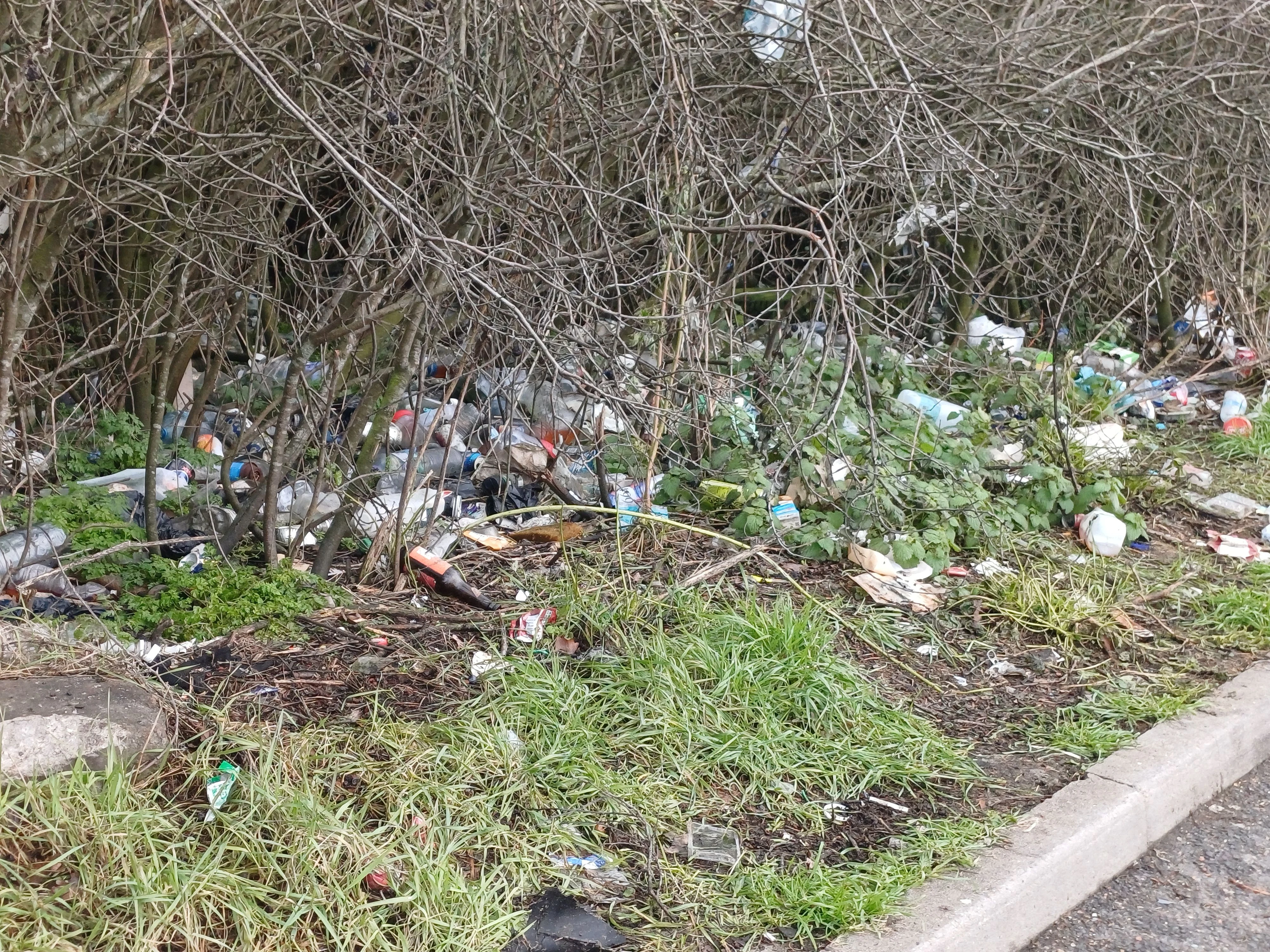 a photo of more litter at layby Tonbridge 