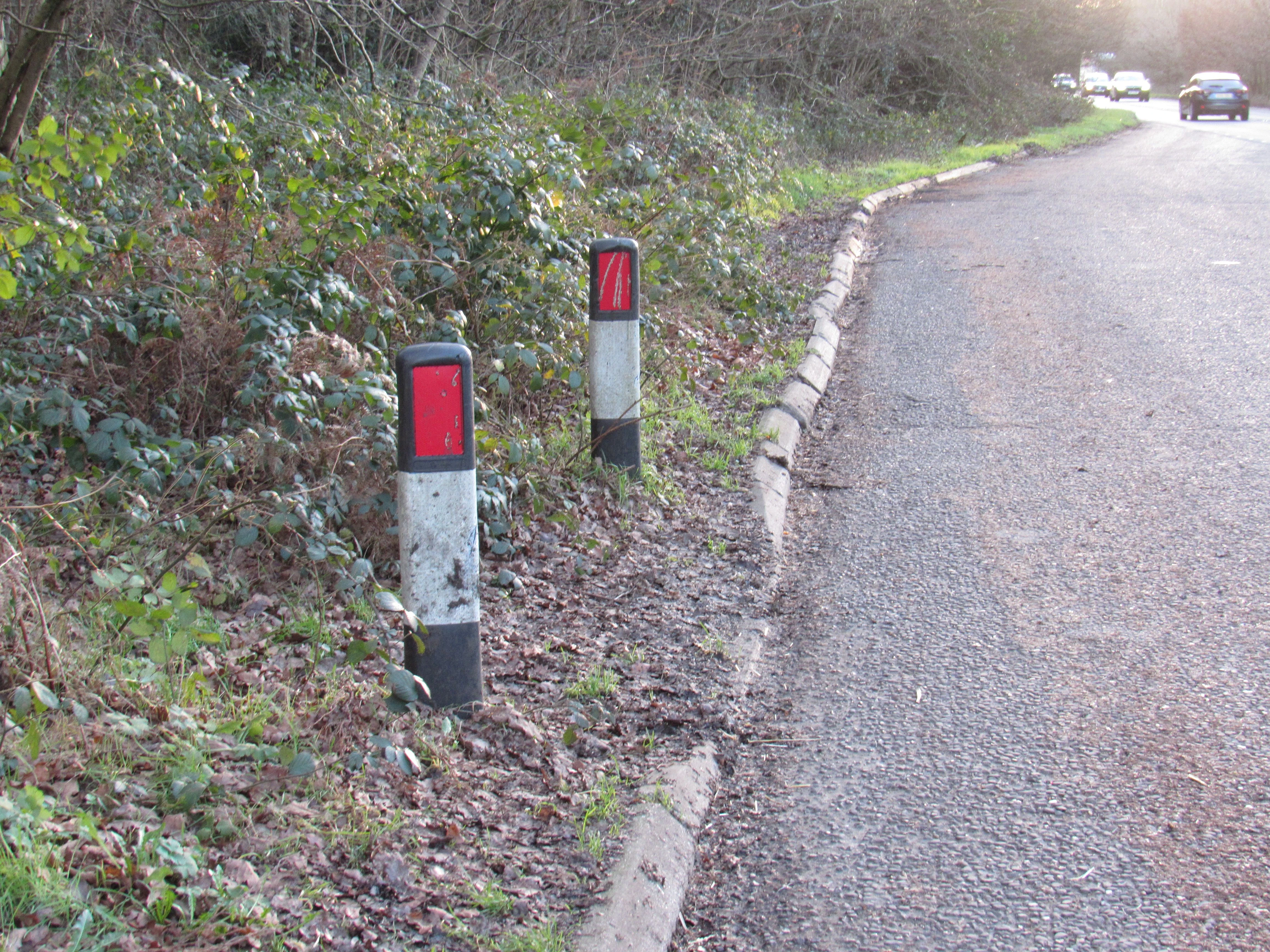 a photo of a drain at a layby in Uckfield 