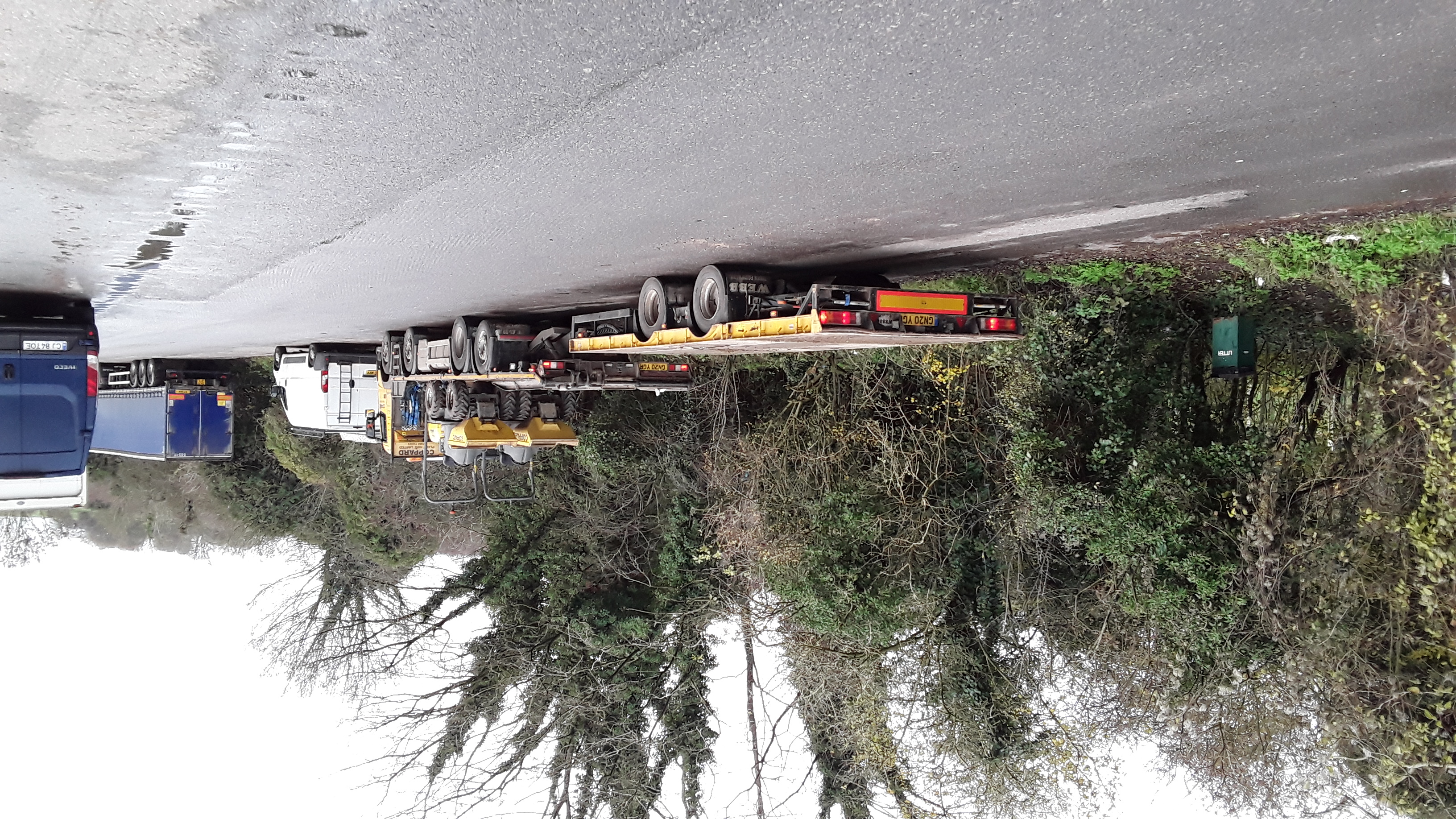 buildup of trash at the layby, a mini landfill